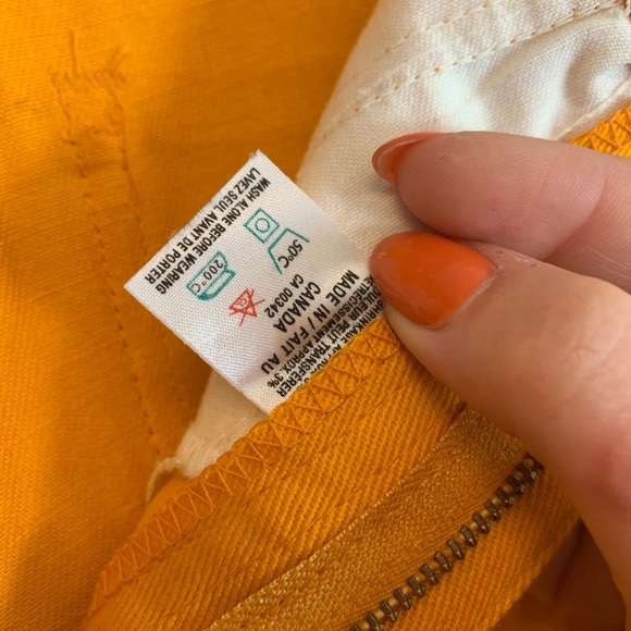 70s/80s DEADSTOCK/NWT Levis "Pantomime" Straight Leg Yellow Jeans - Picture 4 of 6